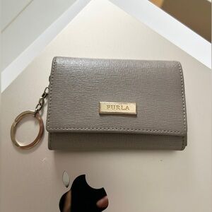 Furla Gray Key & Card Holder